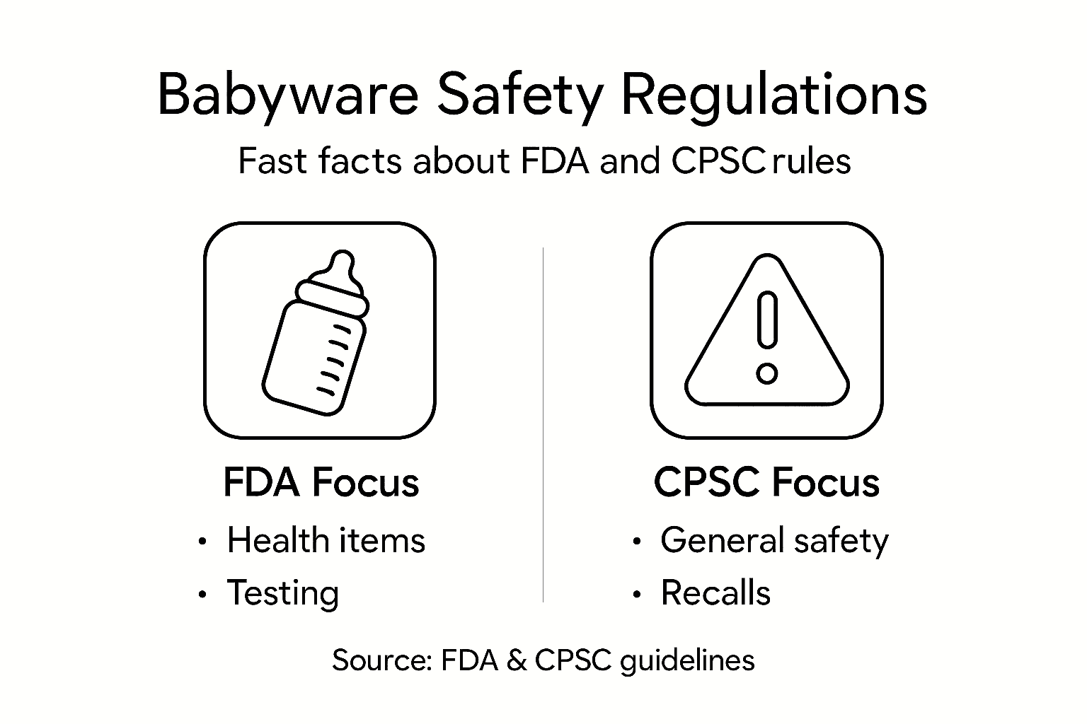 Infographic on babyware safety regulations