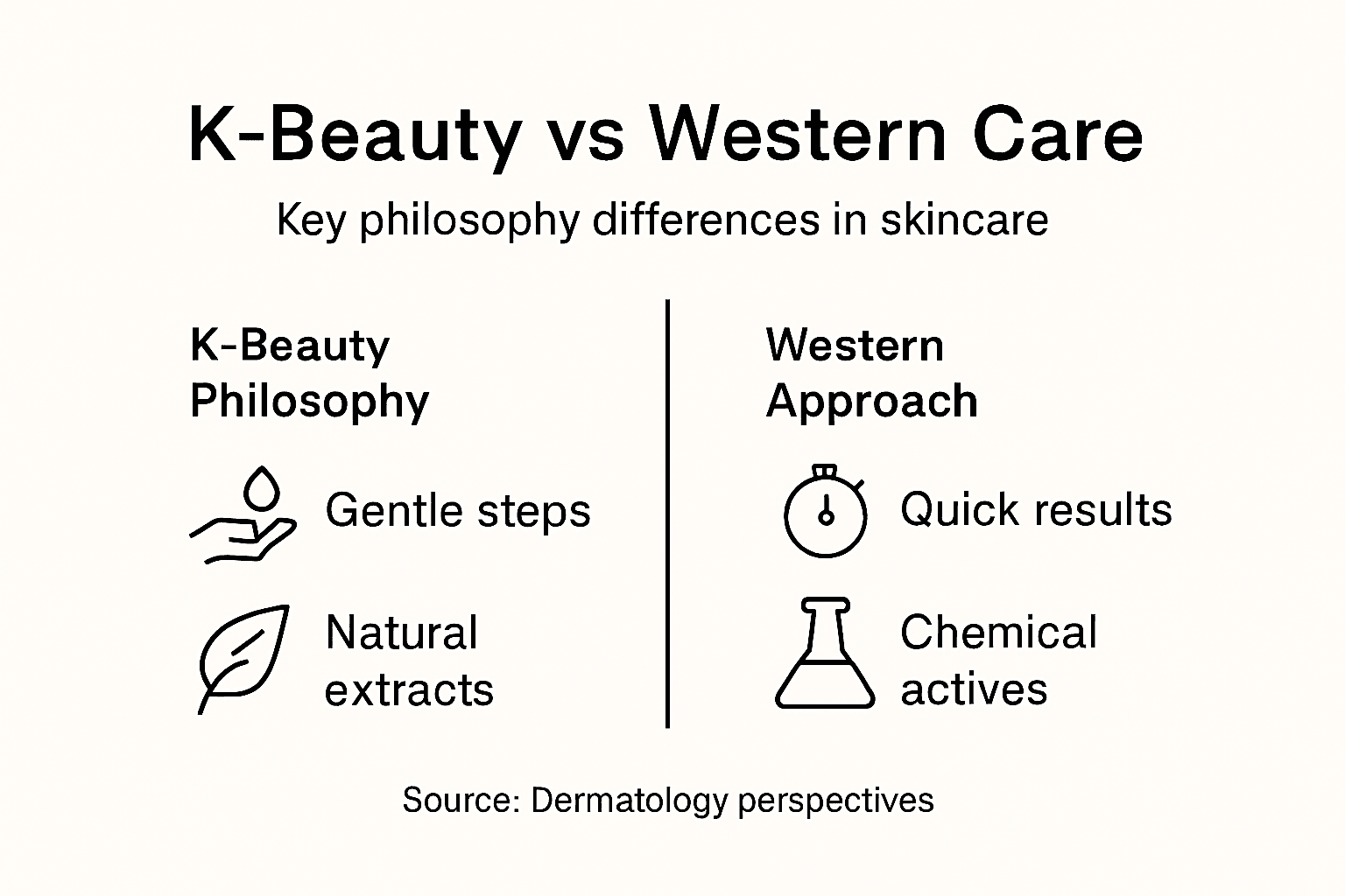 Infographic: K-Beauty vs Western skincare
