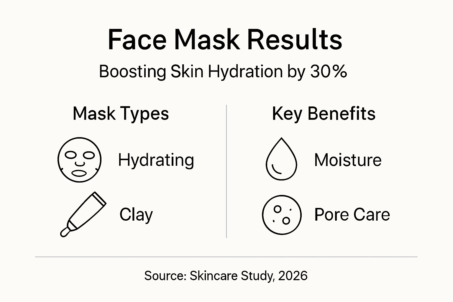 Infographic visually comparing mask types and benefits