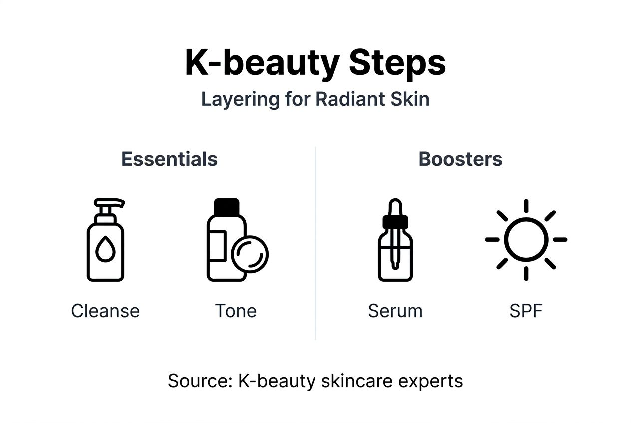Infographic of K-beauty 10-step routine basics