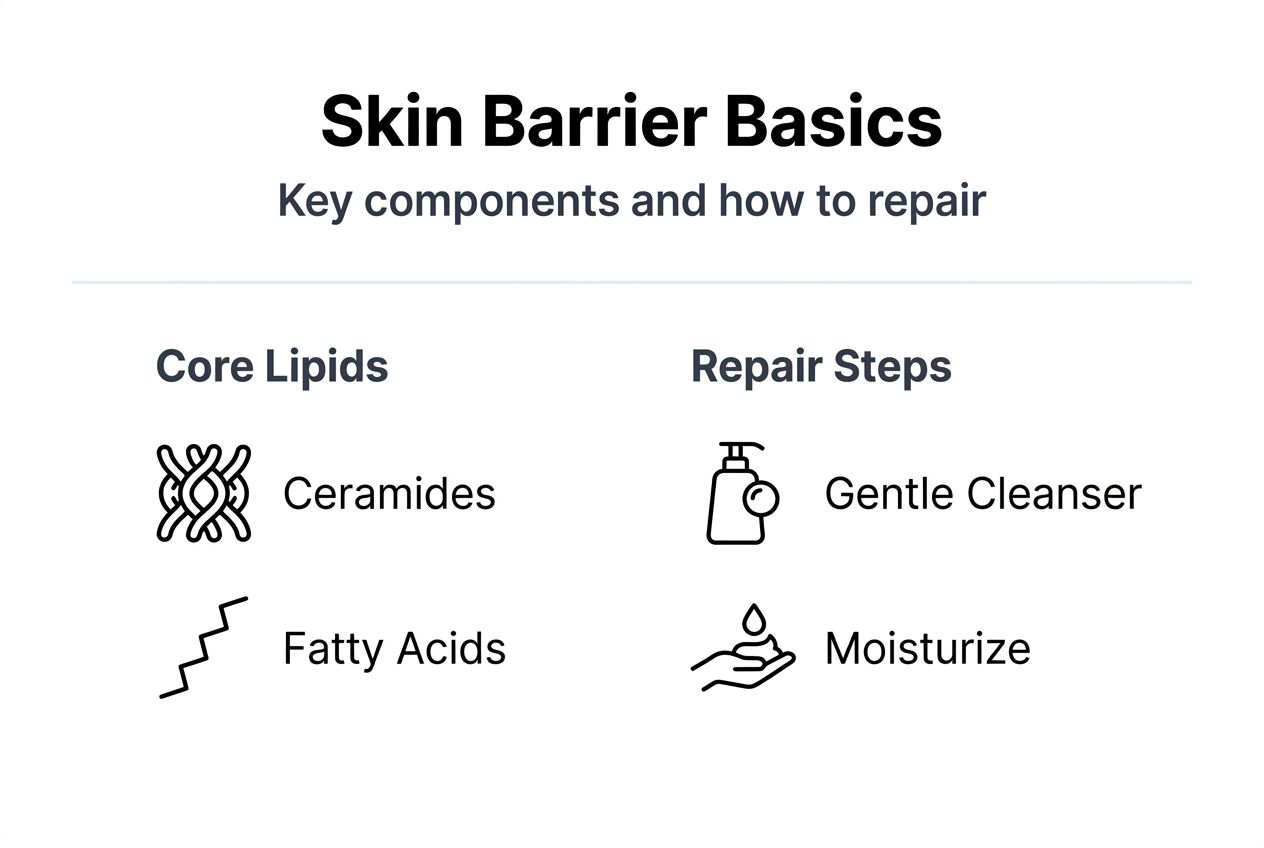 Infographic skin barrier repair and key lipids