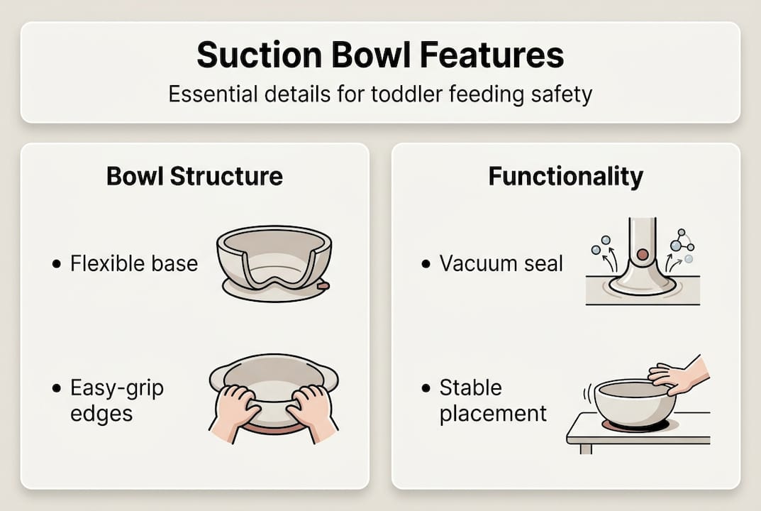 Infographic on suction bowl features