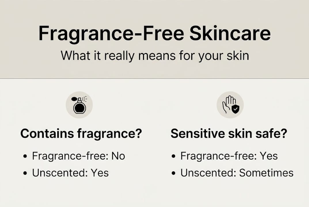 Infographic explains fragrance-free skincare terms