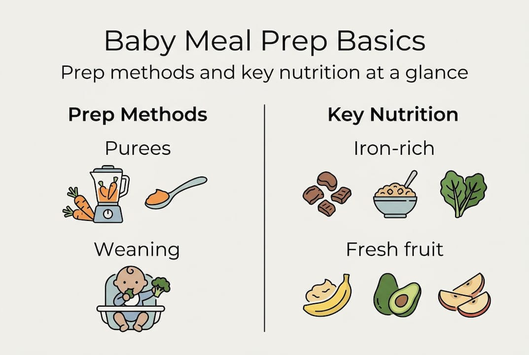 Infographic summarizes feeding methods and nutrition essentials