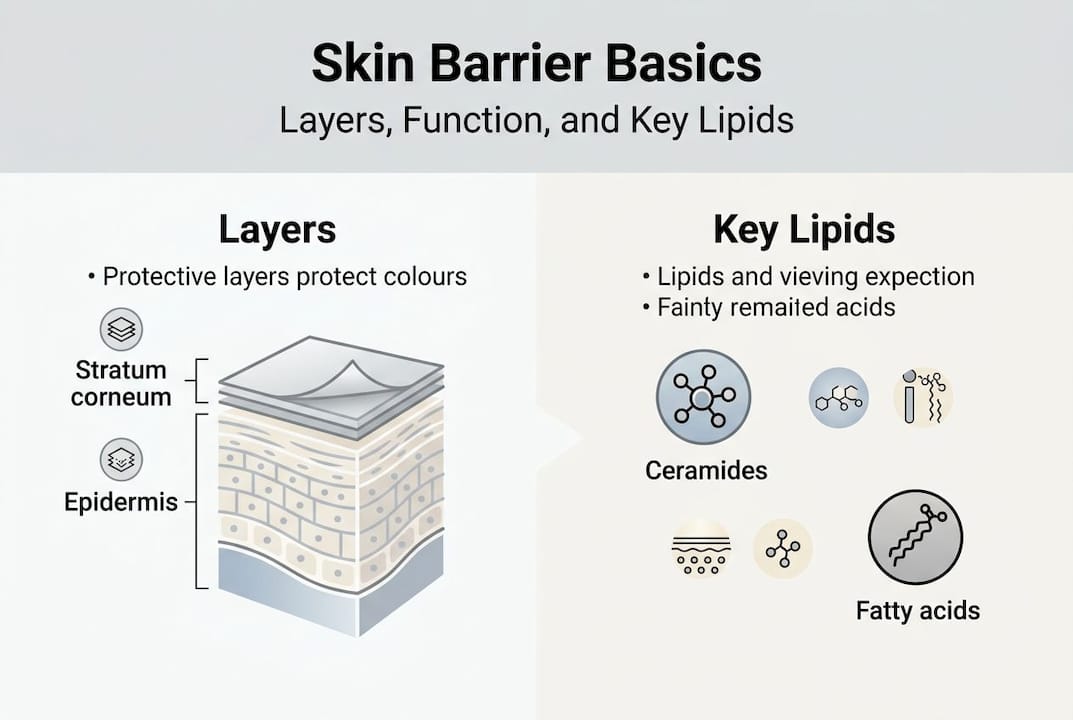 Infographic on skin barrier structure and function