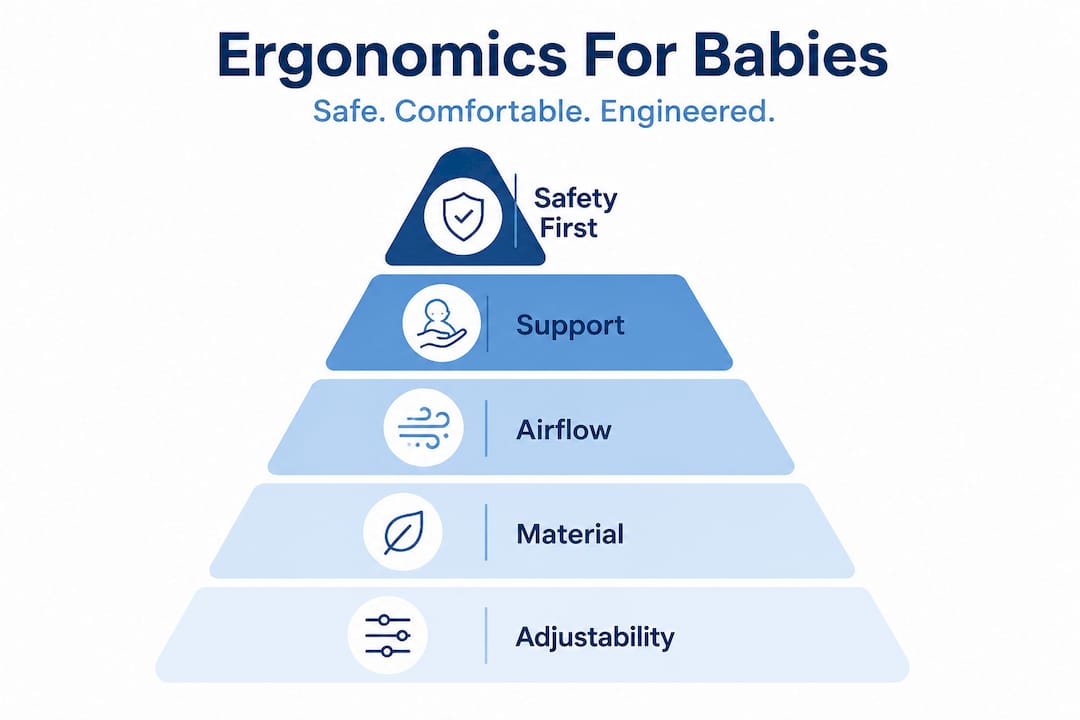 Hierarchy of ergonomic baby product features