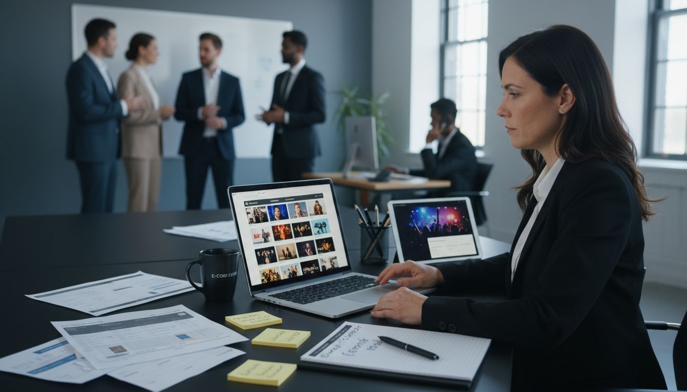 event manager researching bands