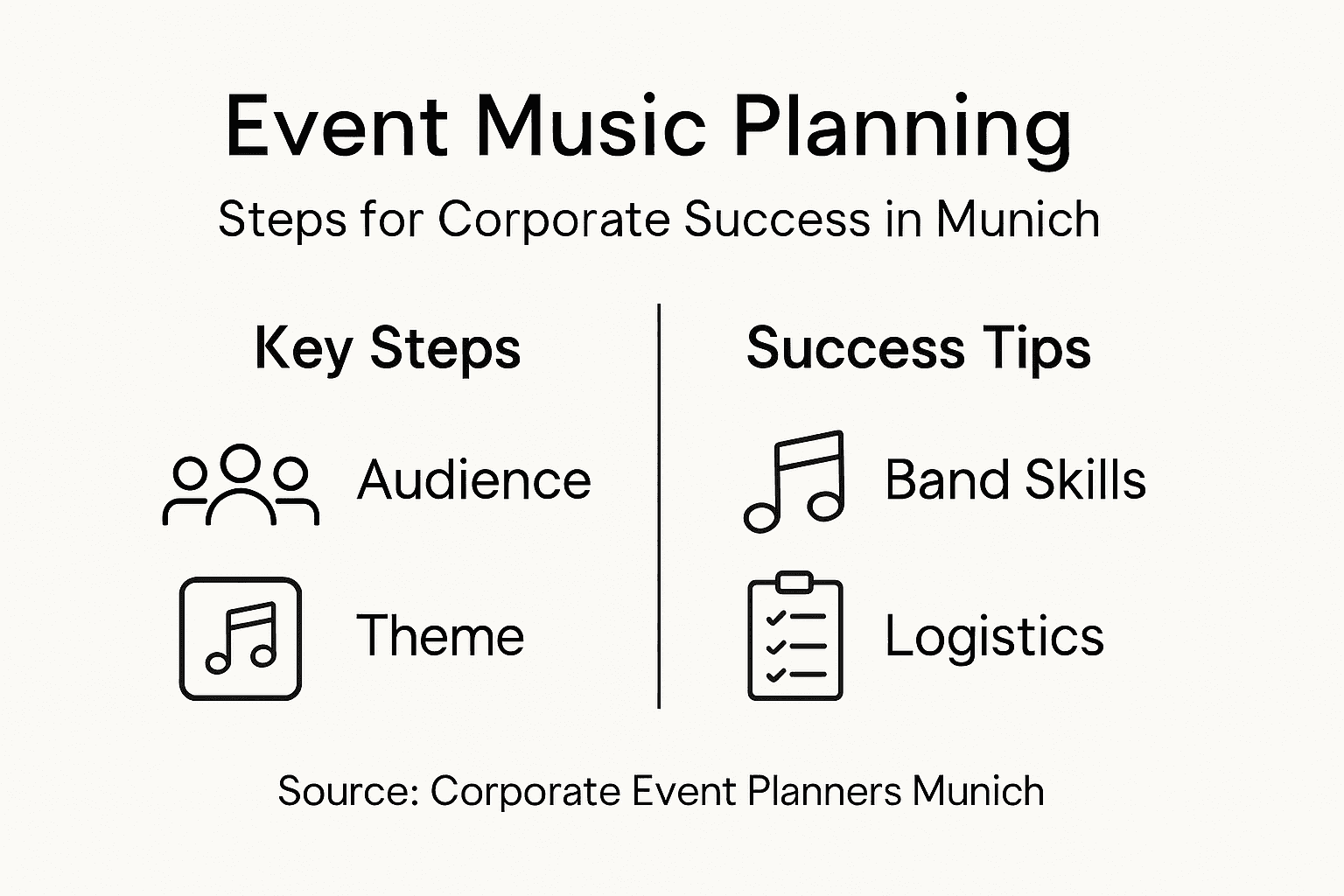 Infographic outlines event music planning steps