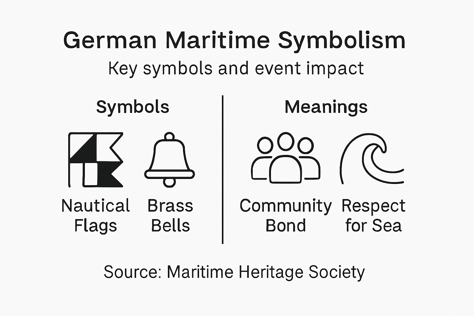 Infographic summarizes symbols and meanings in German events