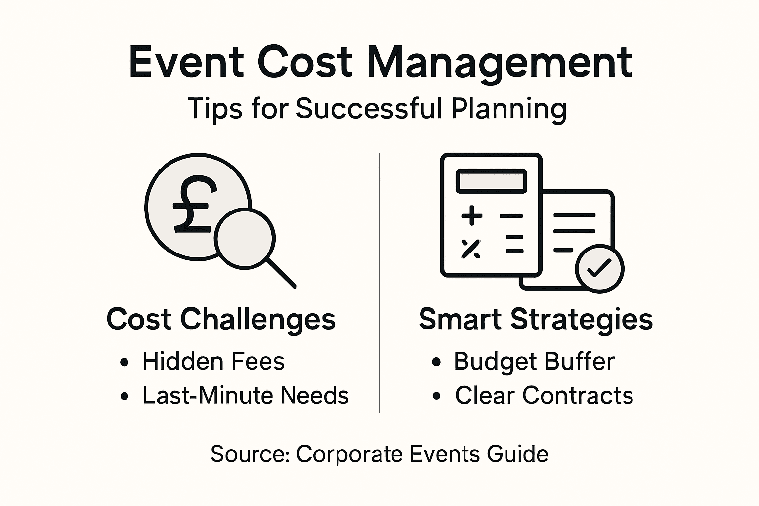 Infographic for corporate entertainment cost planning