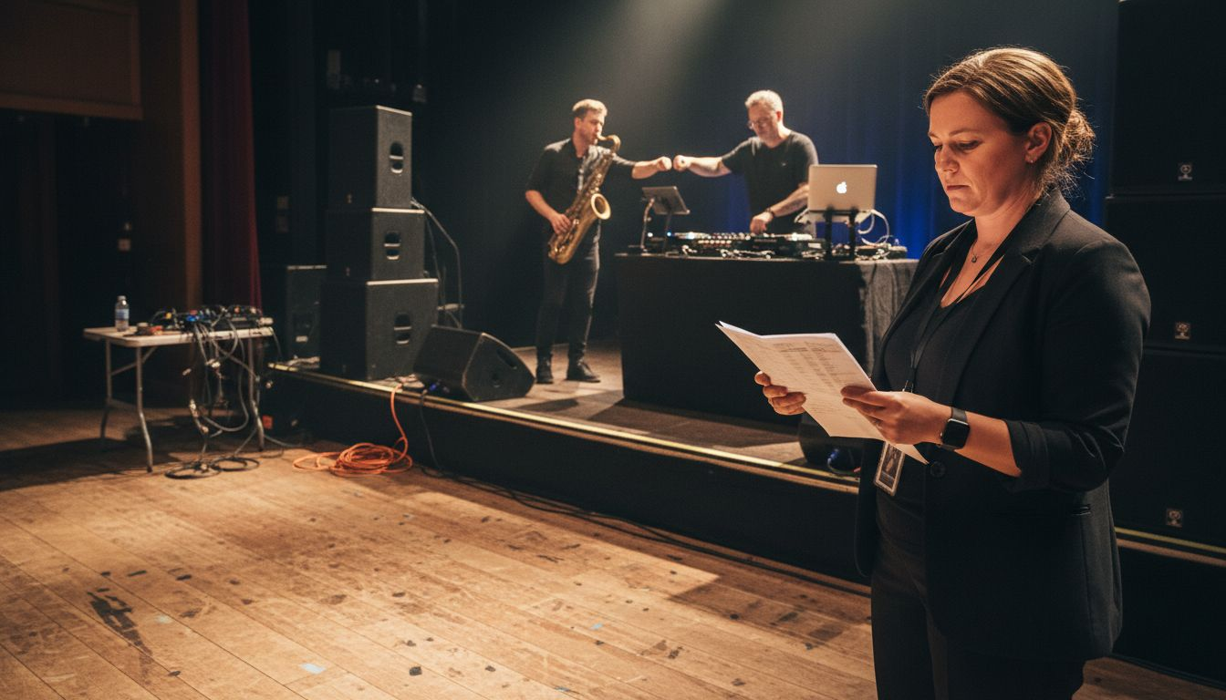 Band and DJ smooth stage transition