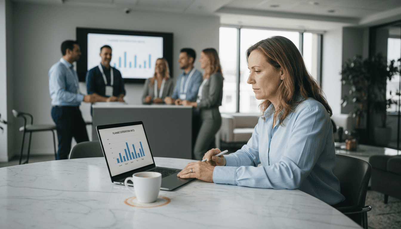 Planner reviews music event satisfaction data