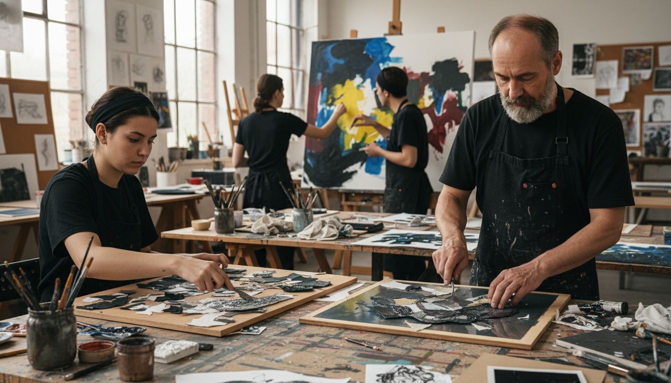 künstleratelier experimentelle techniken