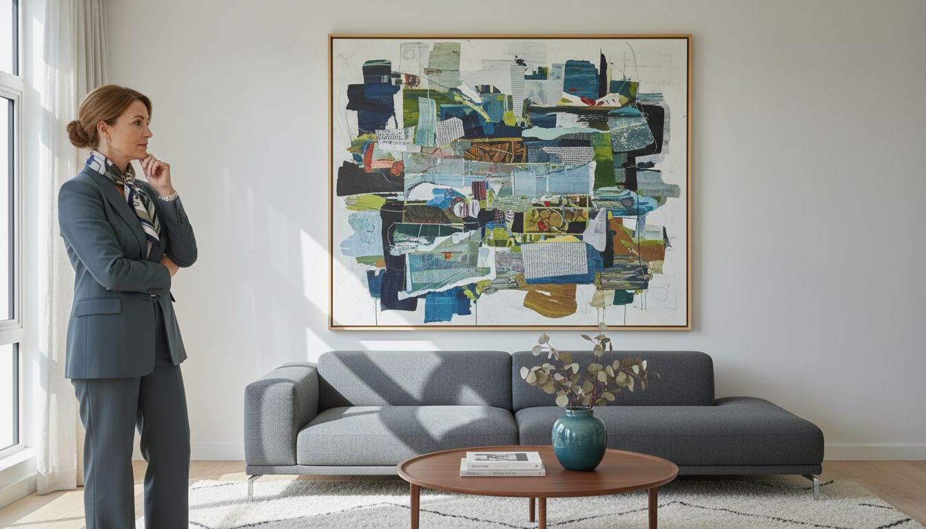 modern artwork living room