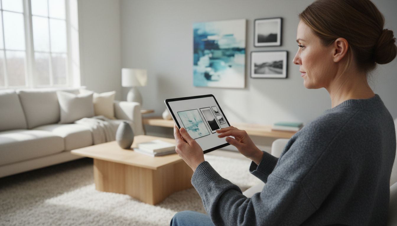 digitale Kunstvorschau Wohnzimmer