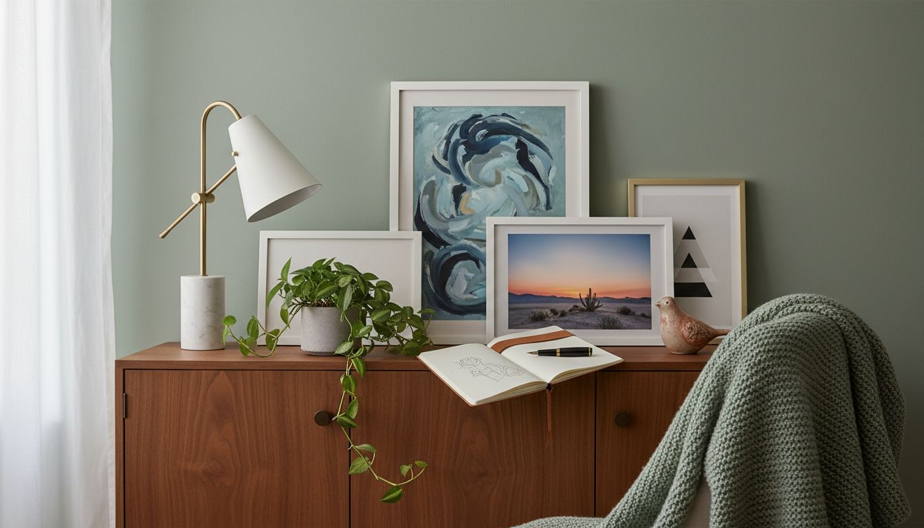 Wohnzimmer Kunst Details