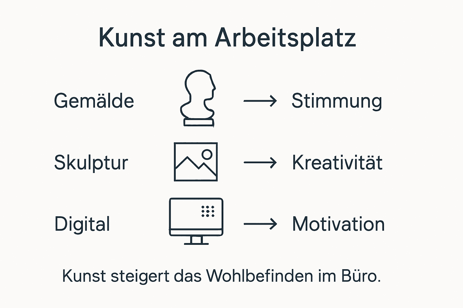 Grafische Übersicht: Kunst im Arbeitsumfeld