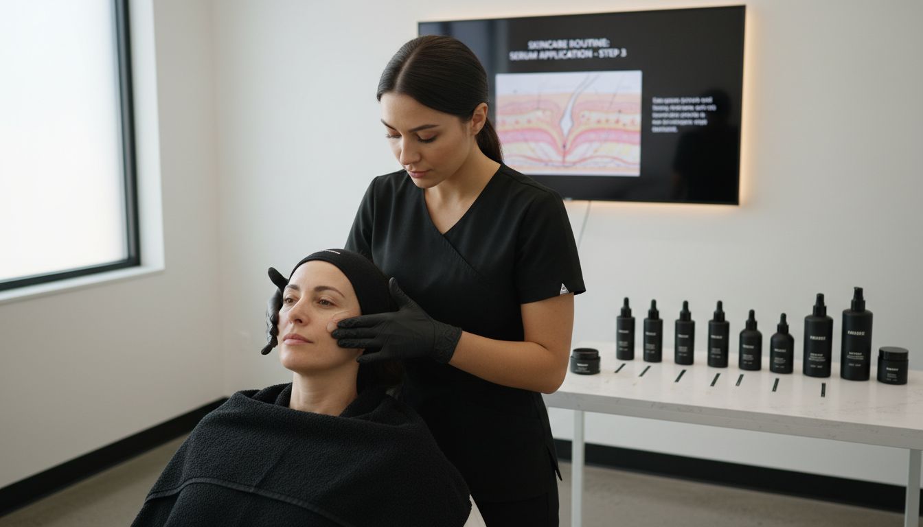 skincare layering demonstration