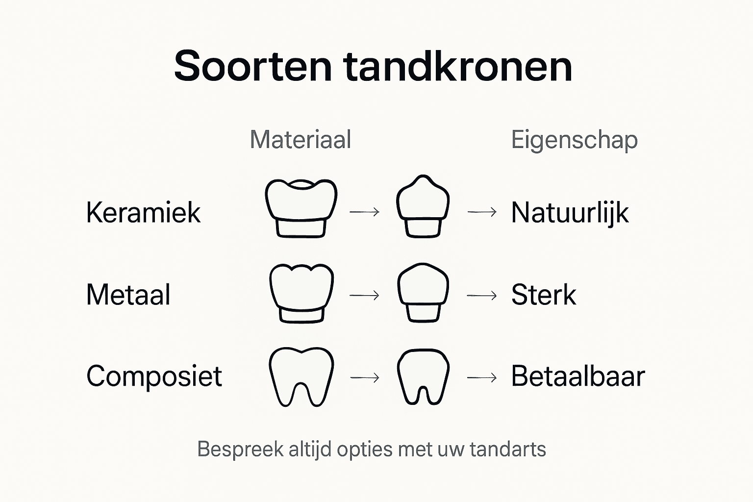 Infographic: een duidelijk overzicht van de verschillende soorten kronen
