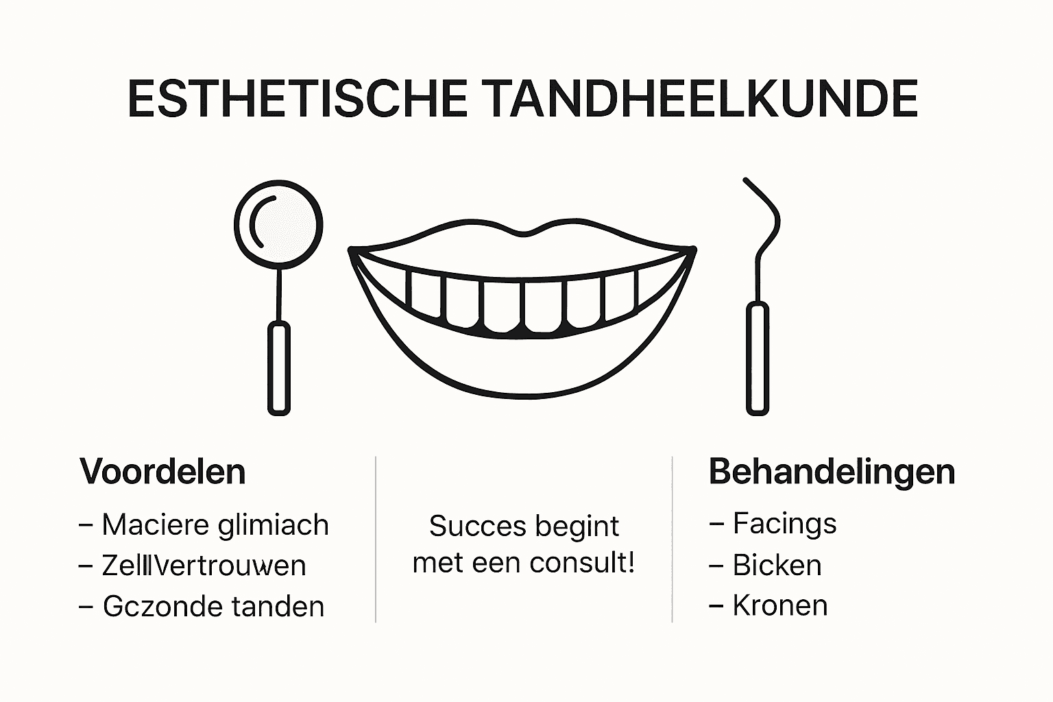 Infographic: De voordelen van esthetische tandheelkundige behandelingen op een rij