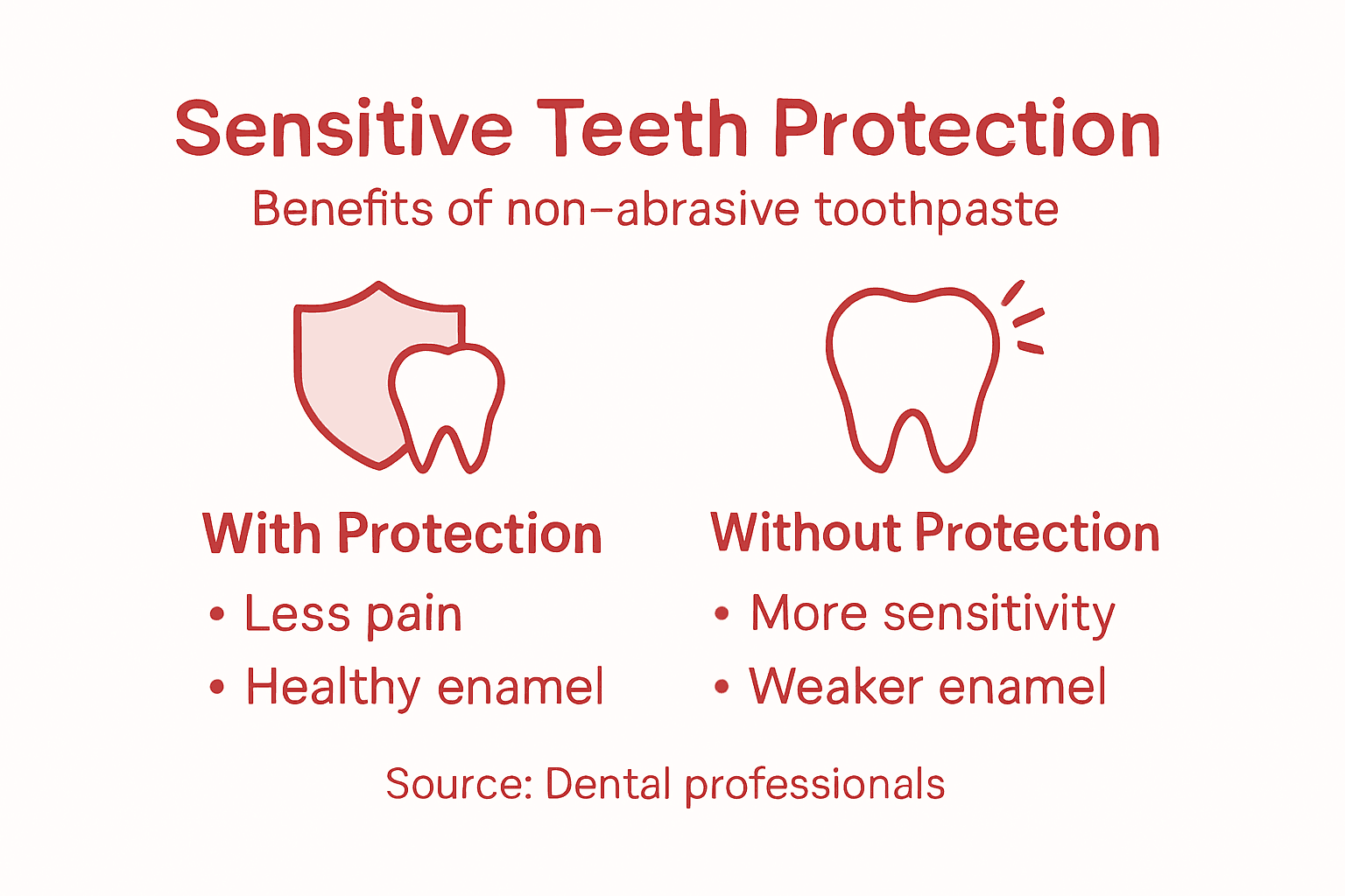 Infographic showing toothpaste benefits for sensitive teeth