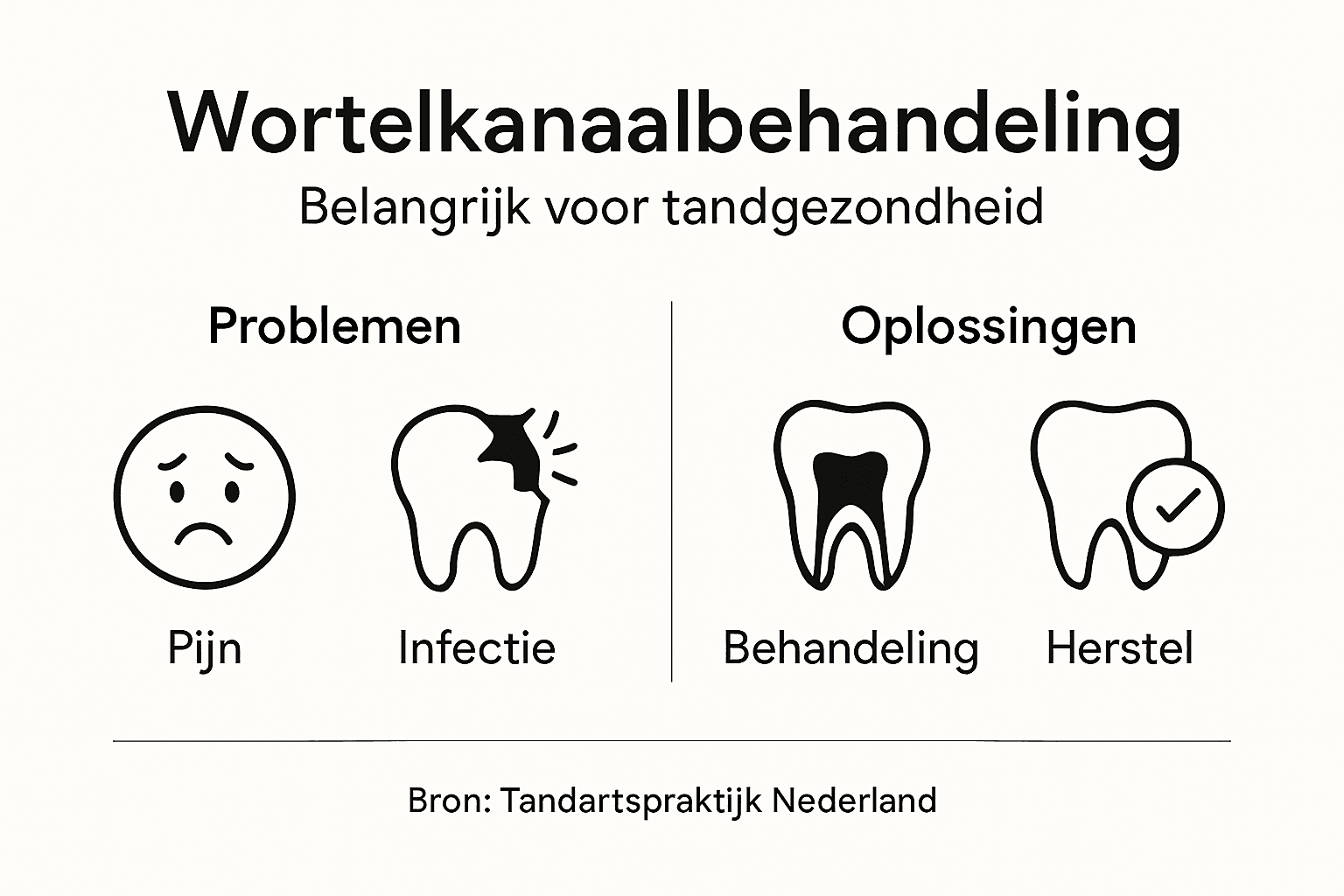 Overzichtelijke infographic: alles wat je moet weten over een wortelkanaalbehandeling