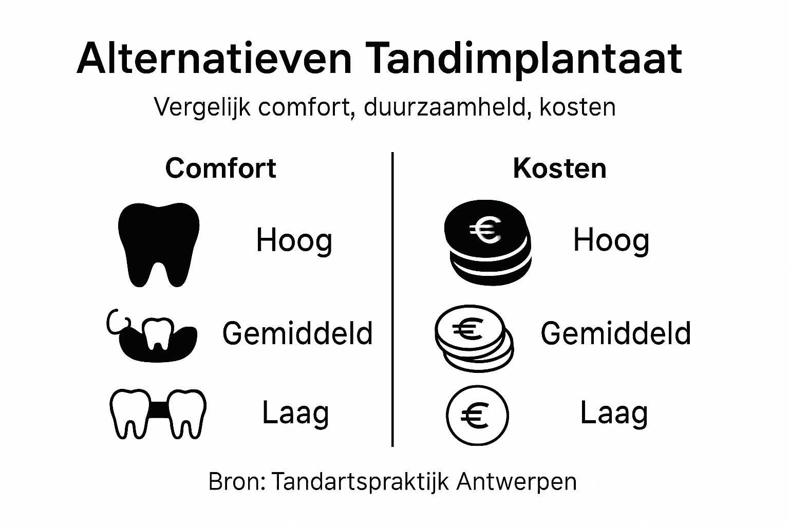 Overzicht: Welke opties zijn er naast een tandimplantaat?