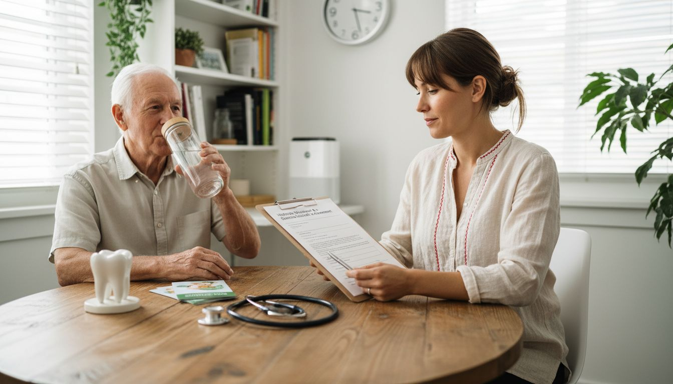 Holistic dentist consulting with patient