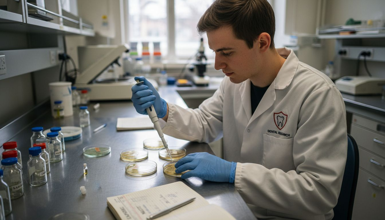 Lab technician working with cell samples