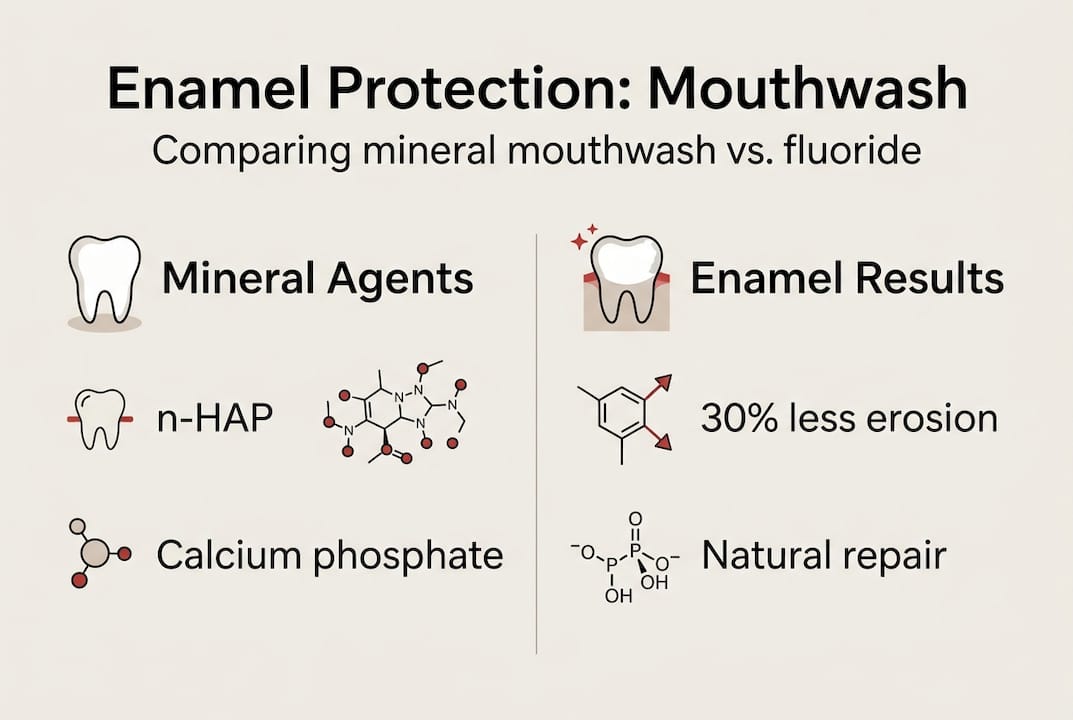 Infographic compares mouthwash enamel protection
