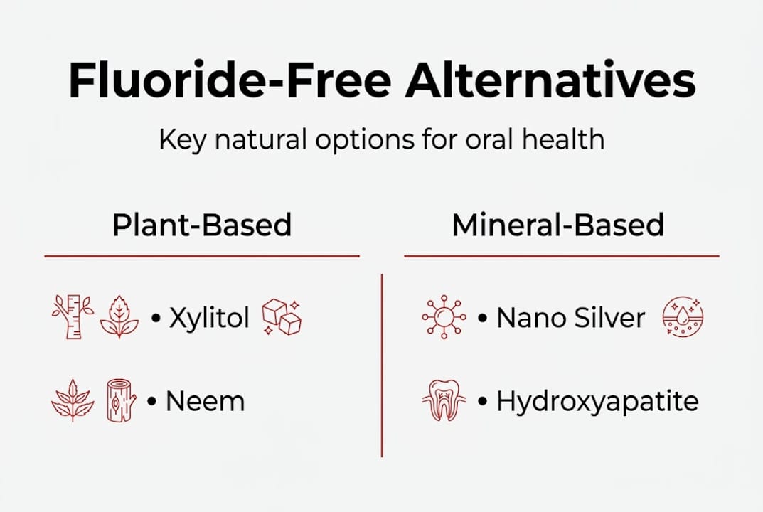 Infographic showing natural dental alternatives