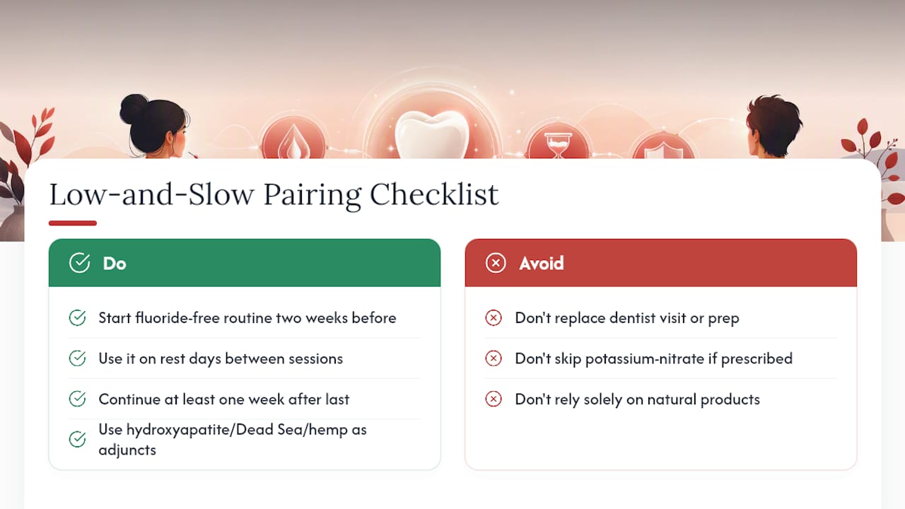 What Natural Adjuncts Support a Low-and-Slow Whitening Routine? — overview diagram