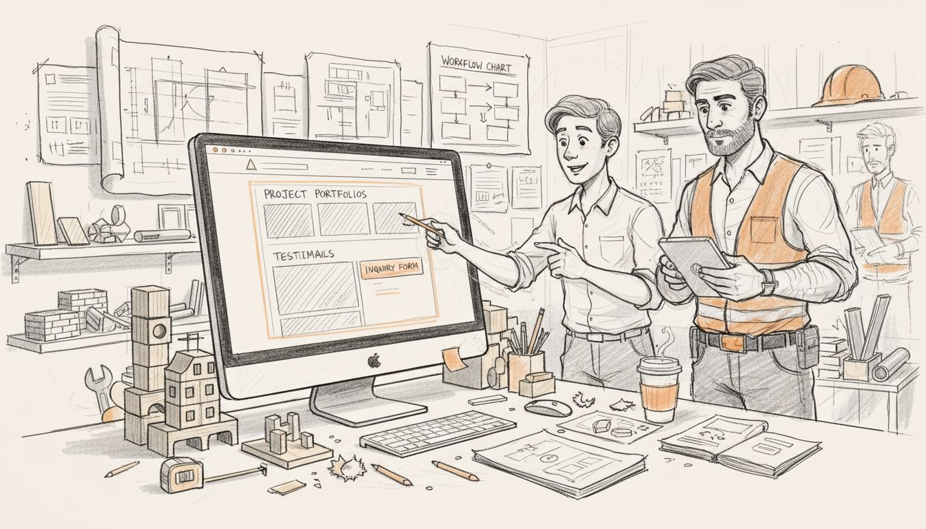 builder website interface