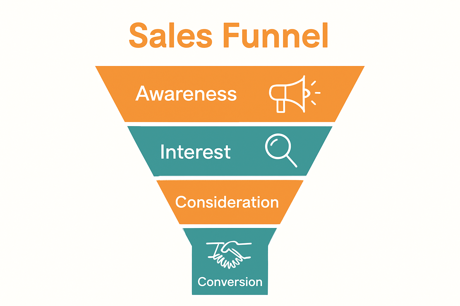 Infographic of builder sales funnel stages