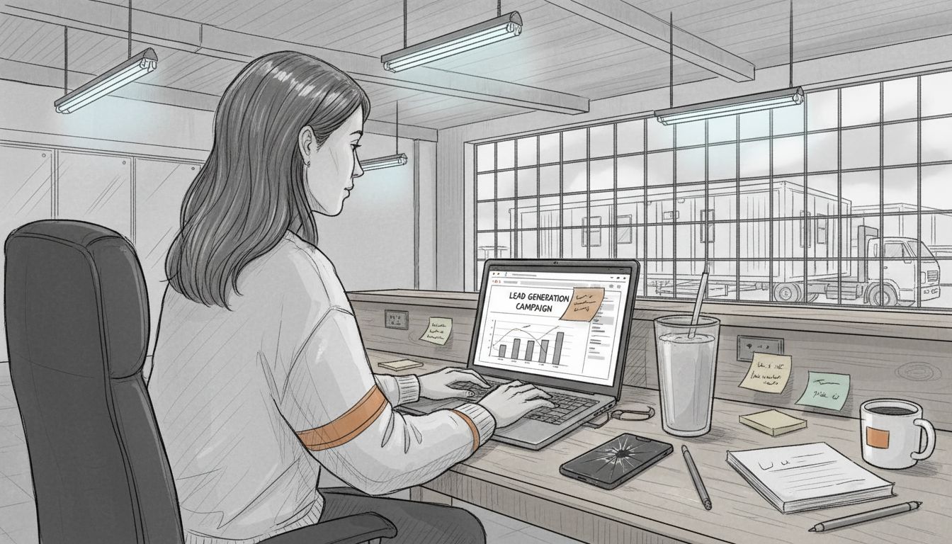 Marketing specialist works on prefab lead strategy