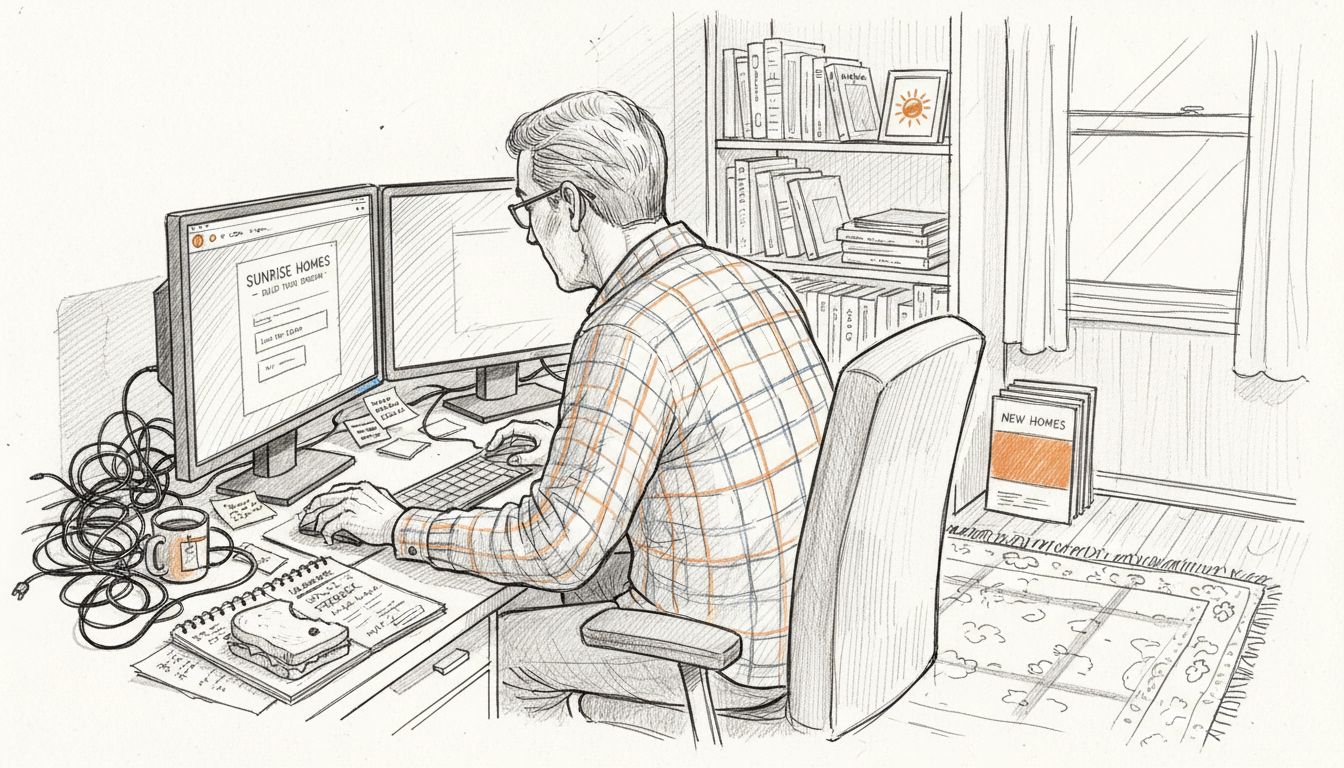 Designer testing home builder lead form