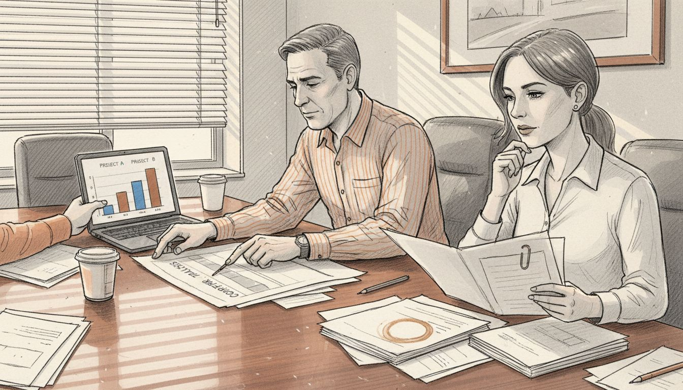 Construction team analyzes competitor content