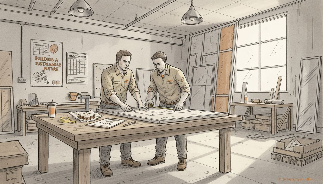 Engineers inspect modular building panels