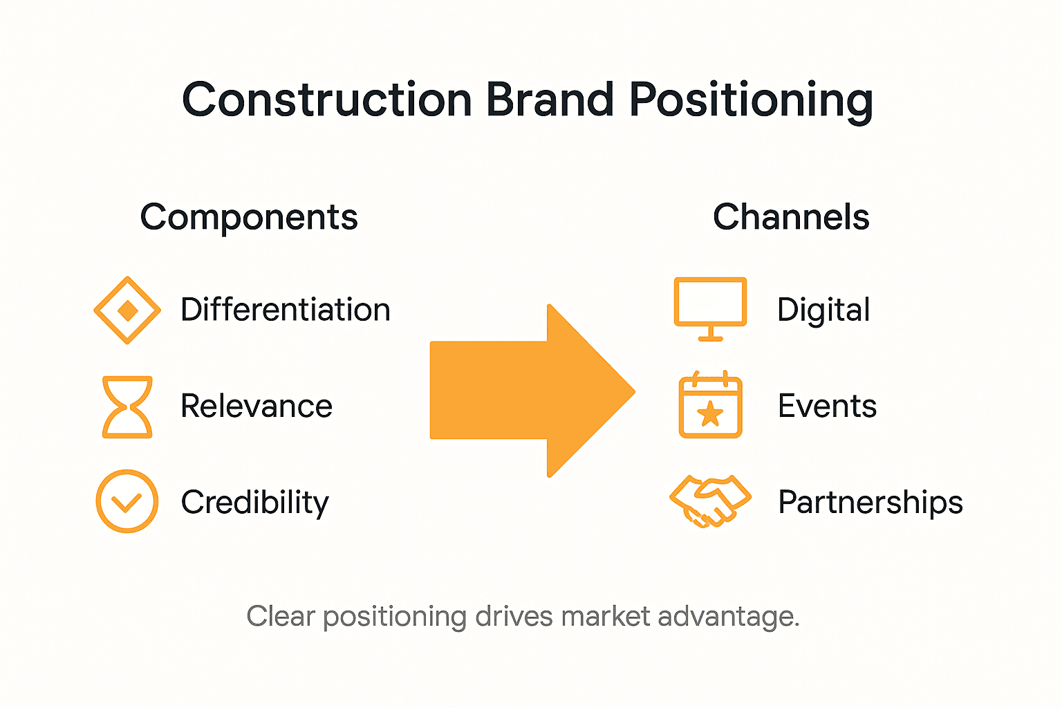 Infographic shows brand positioning construction strategies