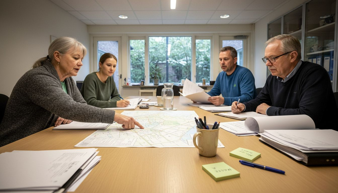 Styrelsen i bostadsrättsföreningen samlas för att planera kommande underhållsåtgärder