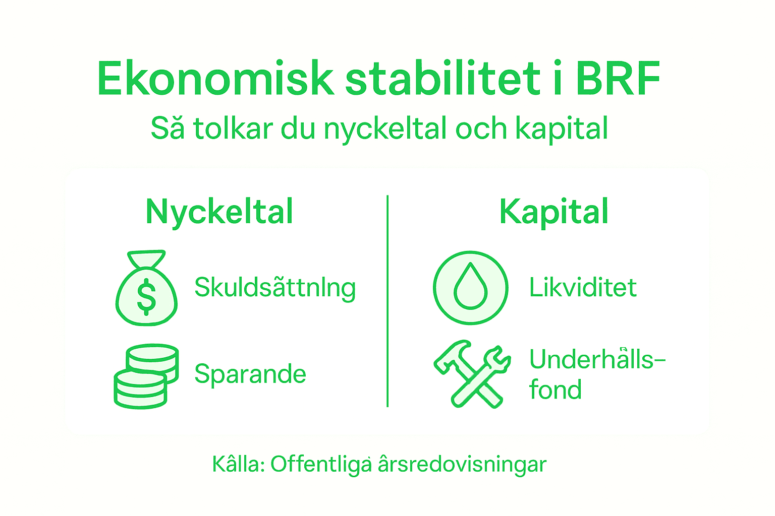 Grafisk översikt: Så mår din bostadsrättsförening – viktiga nyckeltal och ekonomisk stabilitet