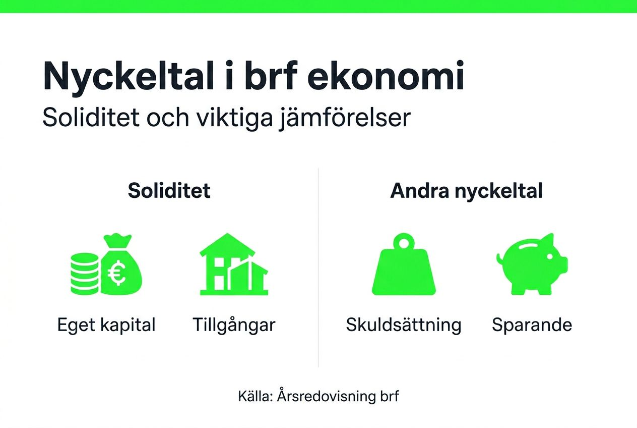 Grafisk översikt: Så tolkar du soliditet och viktiga nyckeltal i din bostadsrättsförening
