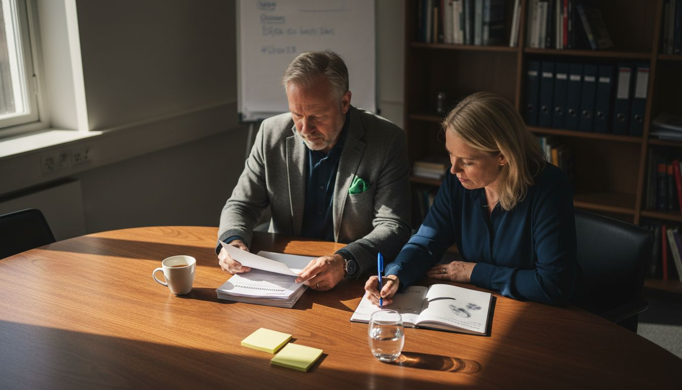 Styrelsen går igenom rapporten och protokollen från bostadsrättsföreningen.