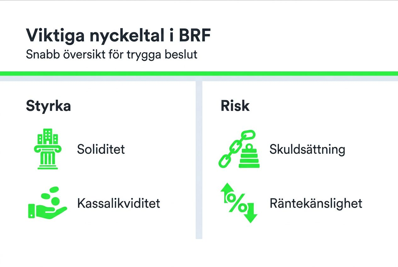 En infograf visar föreningens viktigaste nyckeltal – både styrkor och risker tydliggörs.
