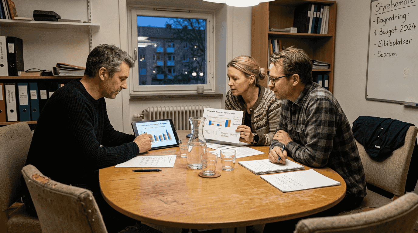 Styrelsen går igenom ekonomin under sitt möte