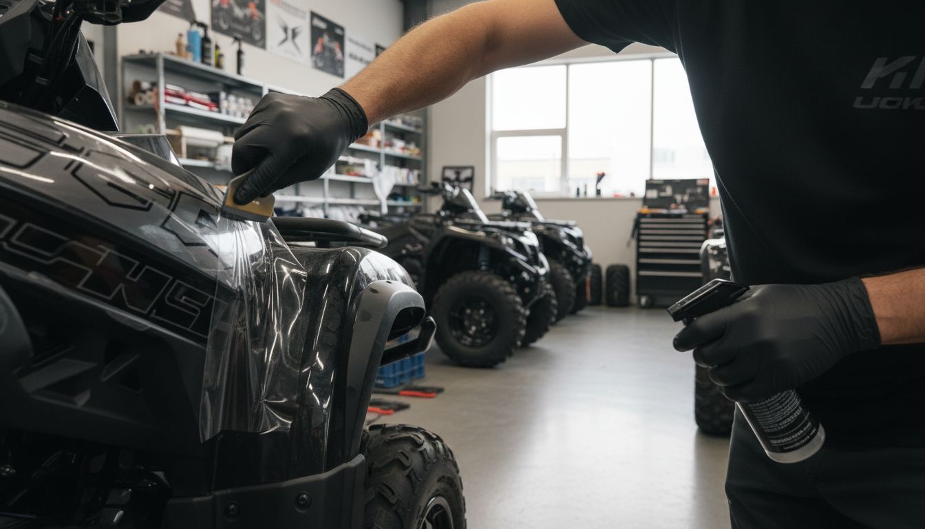 aplicare sticker atv