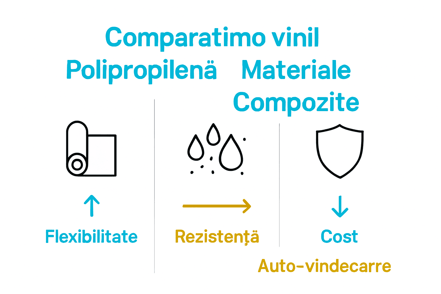 Trei tipuri materiale autocolante pentru powersport comparate vizual.