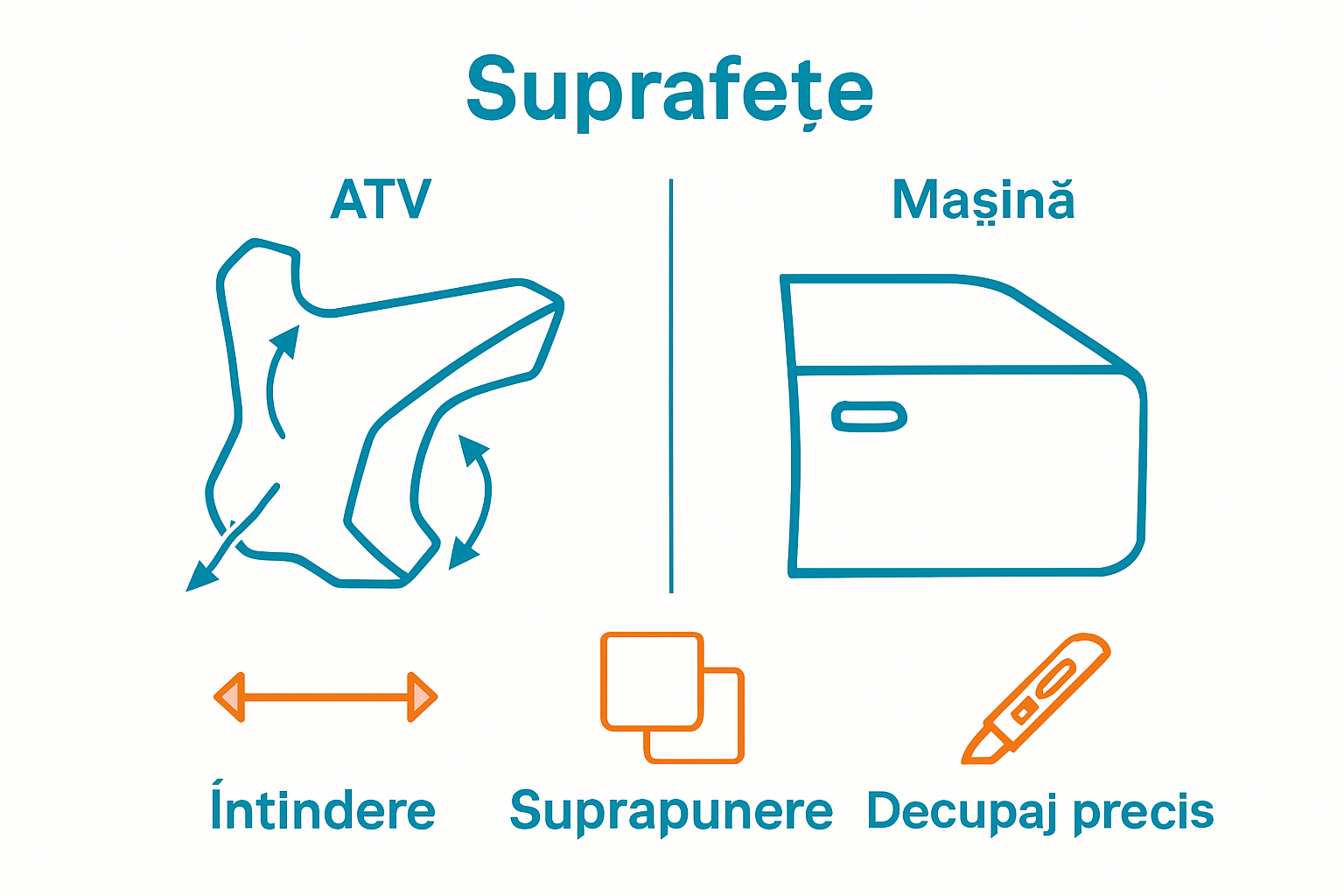 Infographic comparing ATV and car wrap complexity