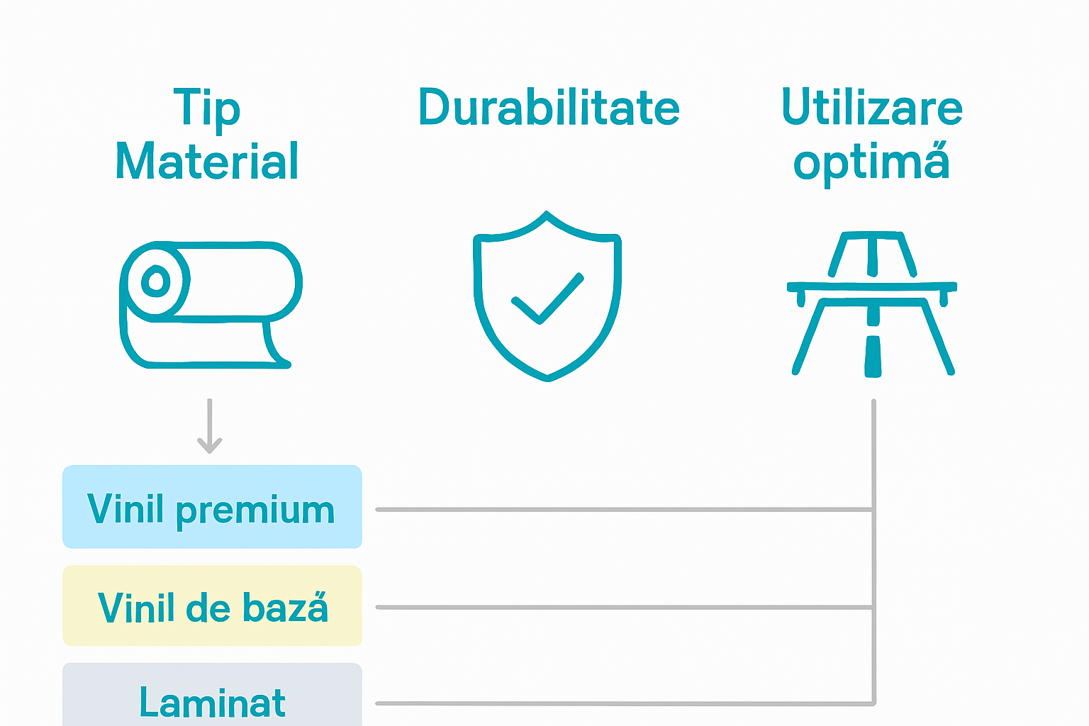 Infographic comparing sticker materials