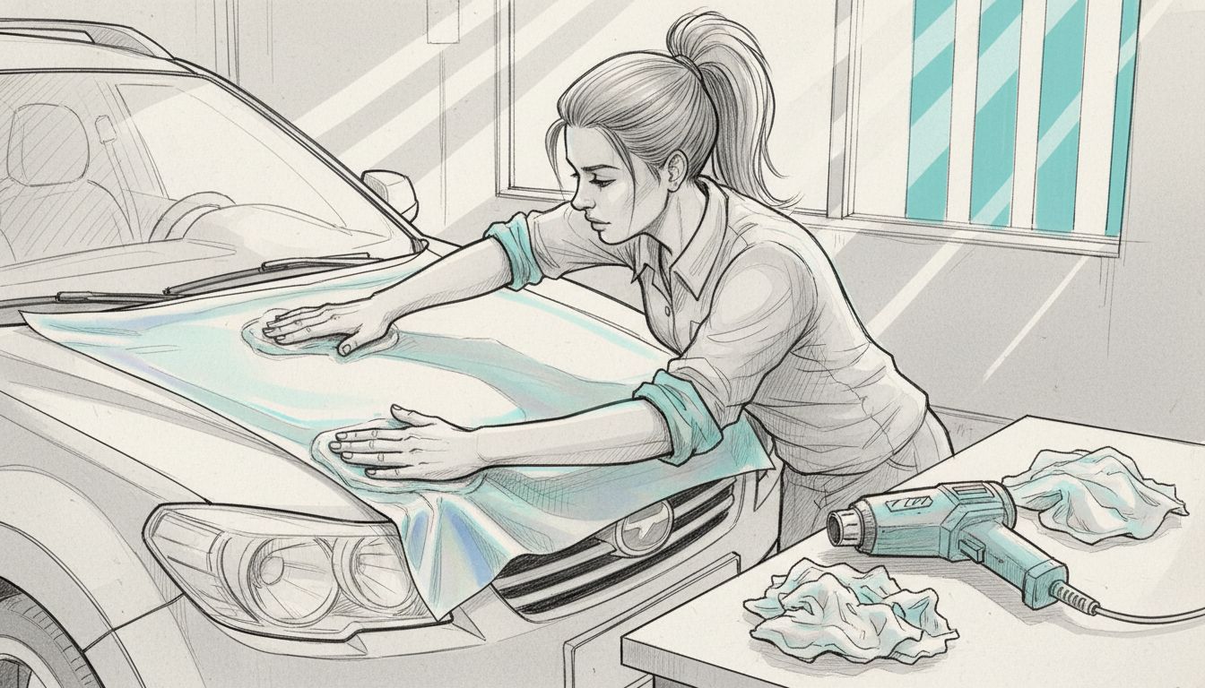 Applying advanced smart vinyl car wrap